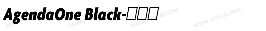AgendaOne Black字体转换